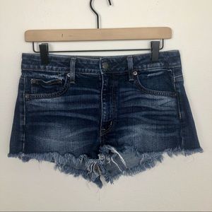 AEO Vintage High Rise Festival Raw Hem Shorts